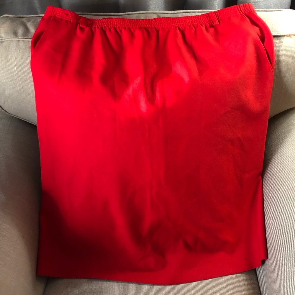 Red Pencil Skirt by Classic Connection